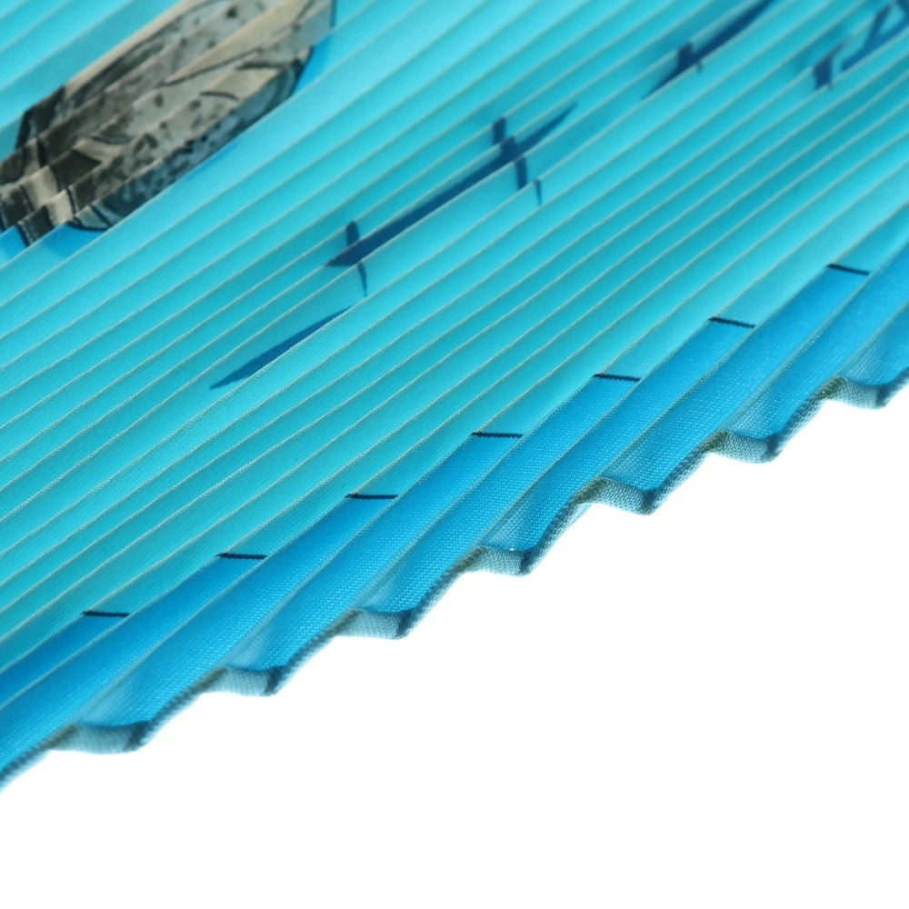 HERMES(エルメス) プリーツカレ Rocaille2 ロカイユ 貝殻 ブルー シルク スカーフ レディース