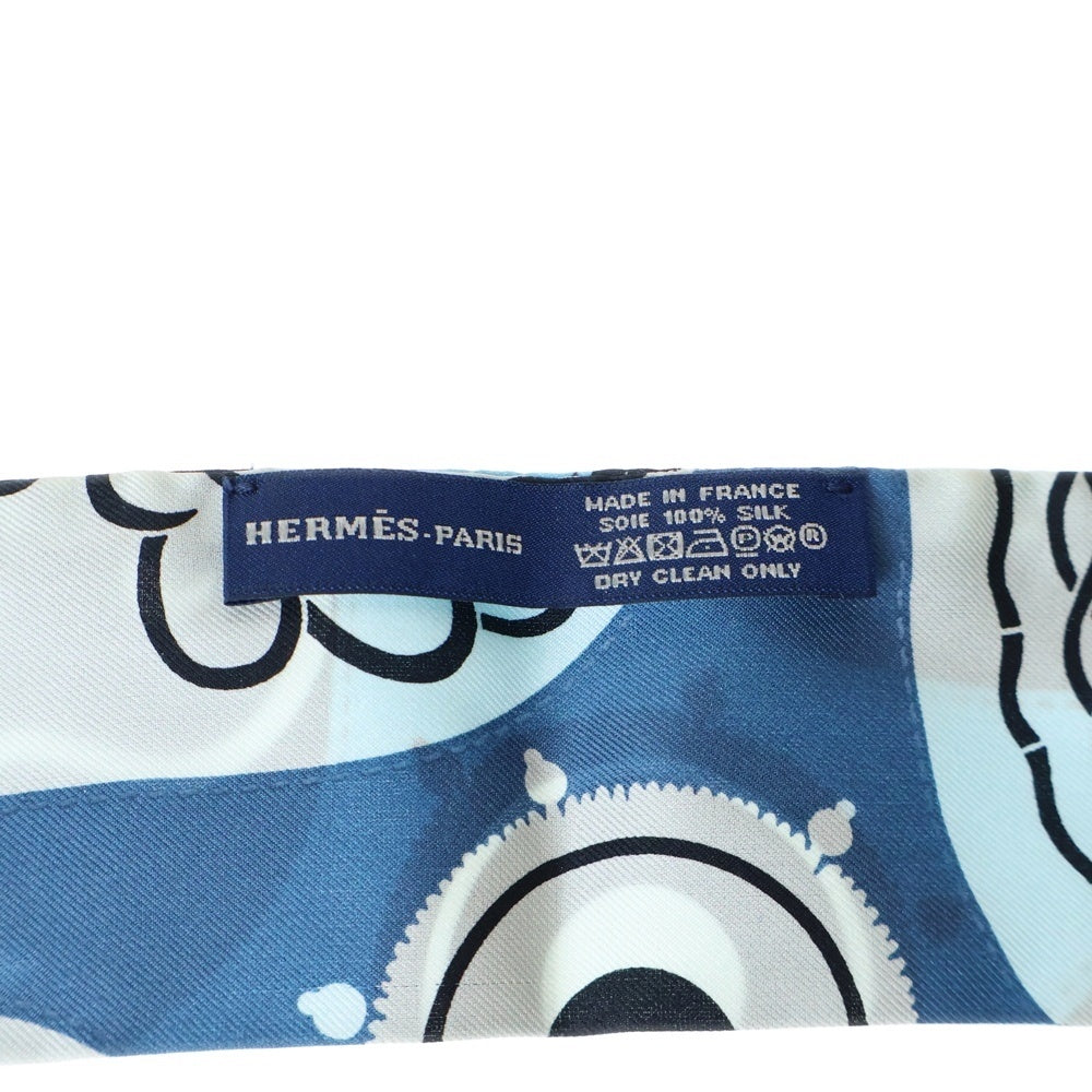 HERMES(エルメス) エルメス ツイリー フェスティバルカドリ ネイビー×ライトブルー レディース