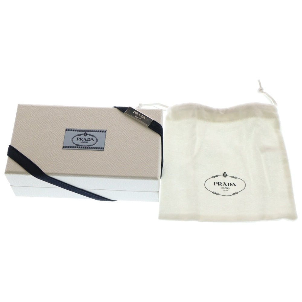 PRADA(プラダ) プラダ キーホルダー ロボット バッグチャーム サフィアーノレザー シルバー メタル 2TR102