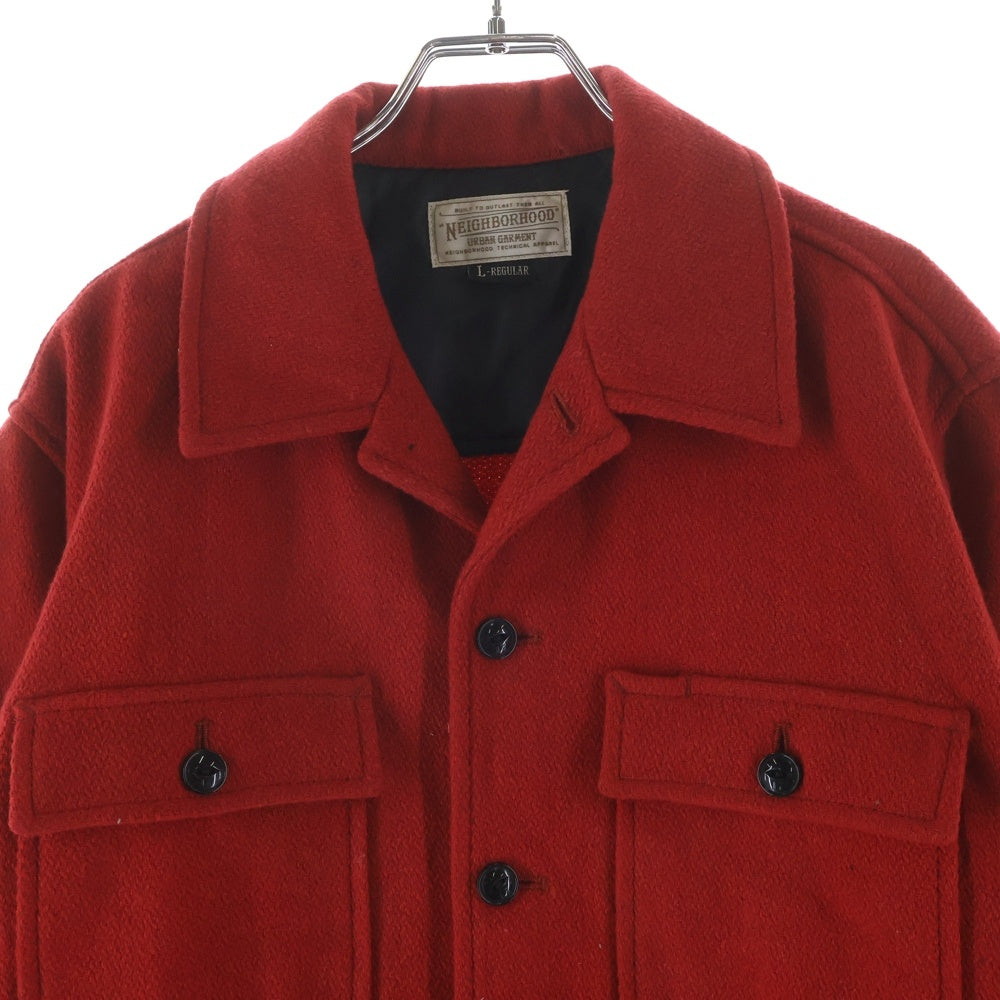 NEIGHBORHOOD(ネイバーフッド) 13AW PO WE-SHIRT LS/CPO ミリタリーシャツジャケット レッド 132SPNH-SHM01