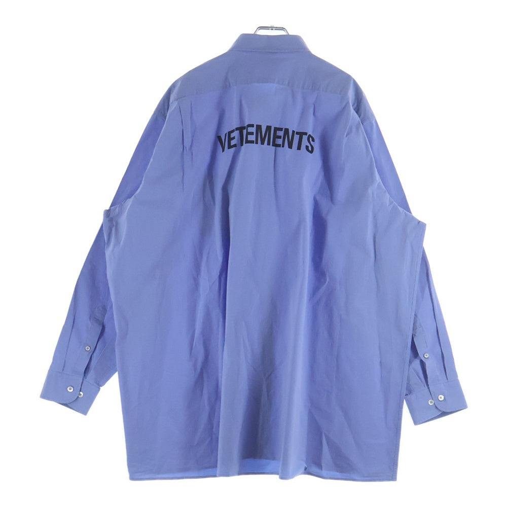 VETEMENTS(ヴェトモン) 18SS バックロゴプリント オーバーサイズ