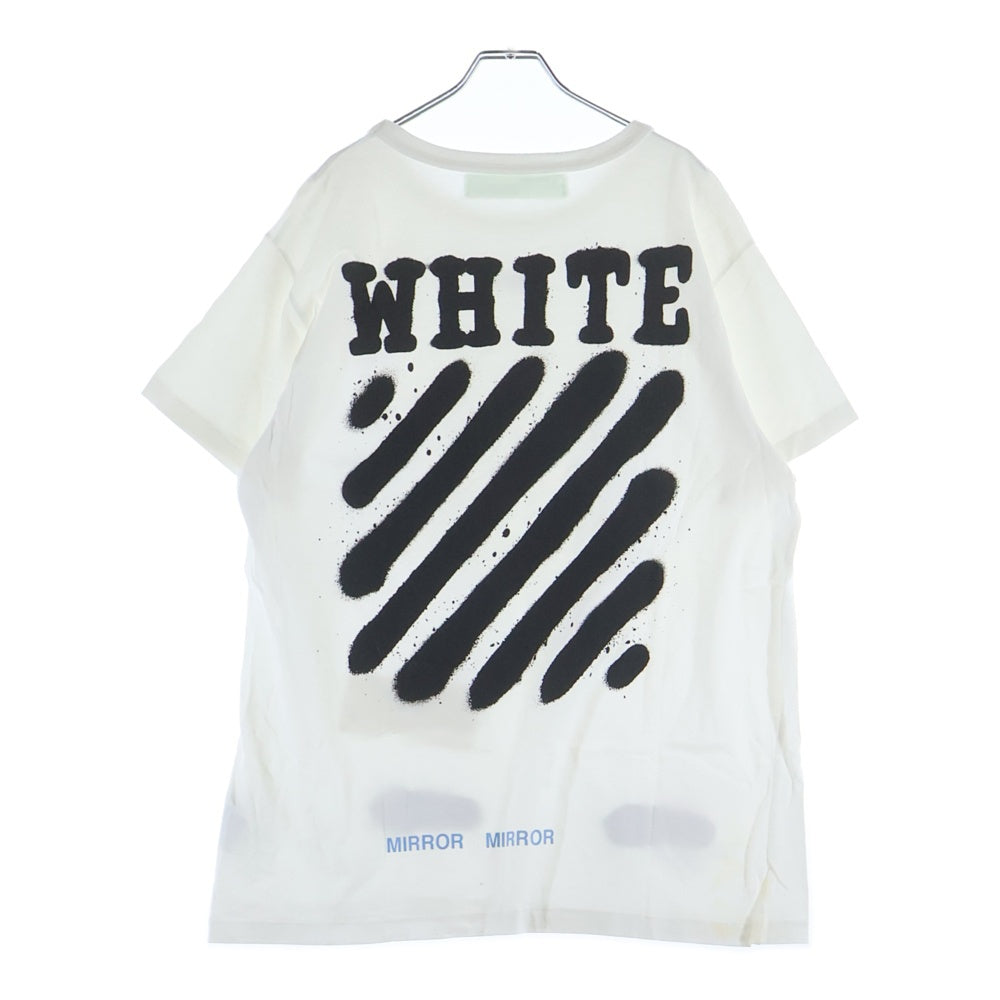 OFF-WHITE(オフホワイト) ロゴプリント クルーネック 半袖Tシャツ カットソー ホワイト