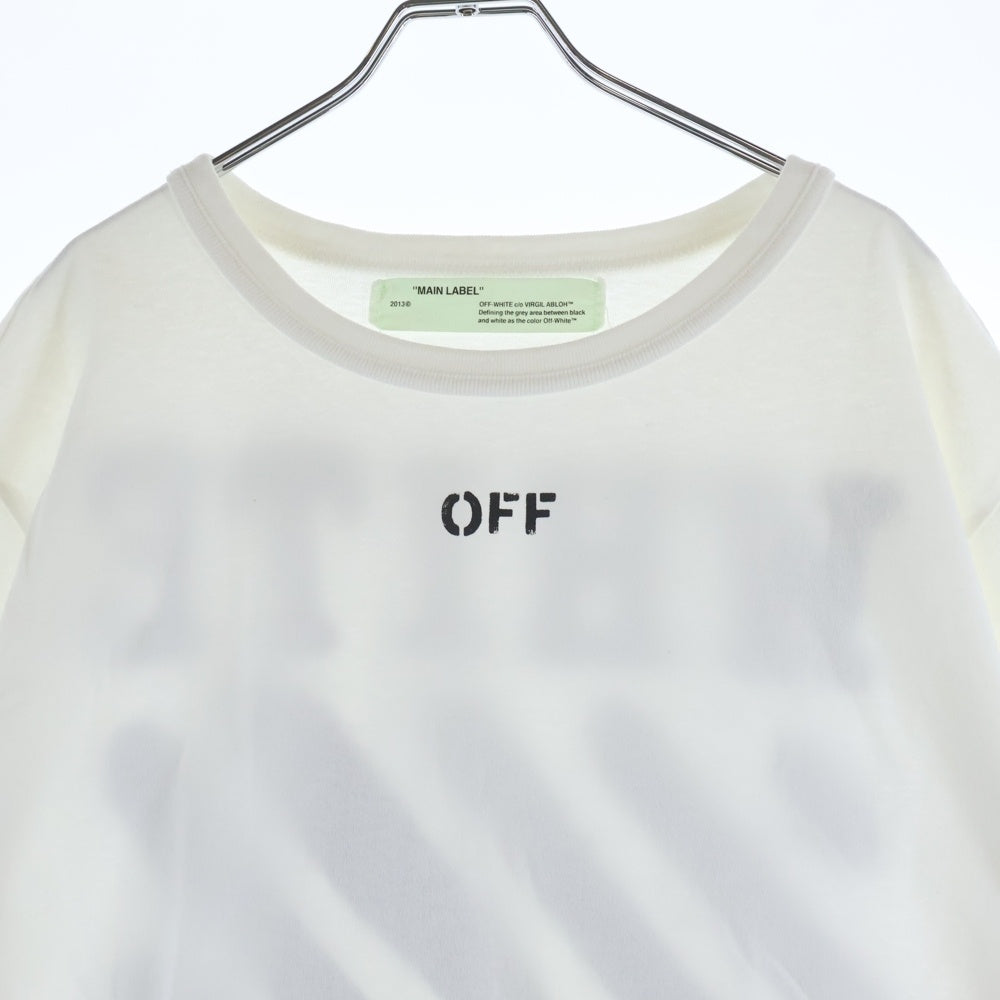 OFF-WHITE(オフホワイト) ロゴプリント クルーネック 半袖Tシャツ カットソー ホワイト