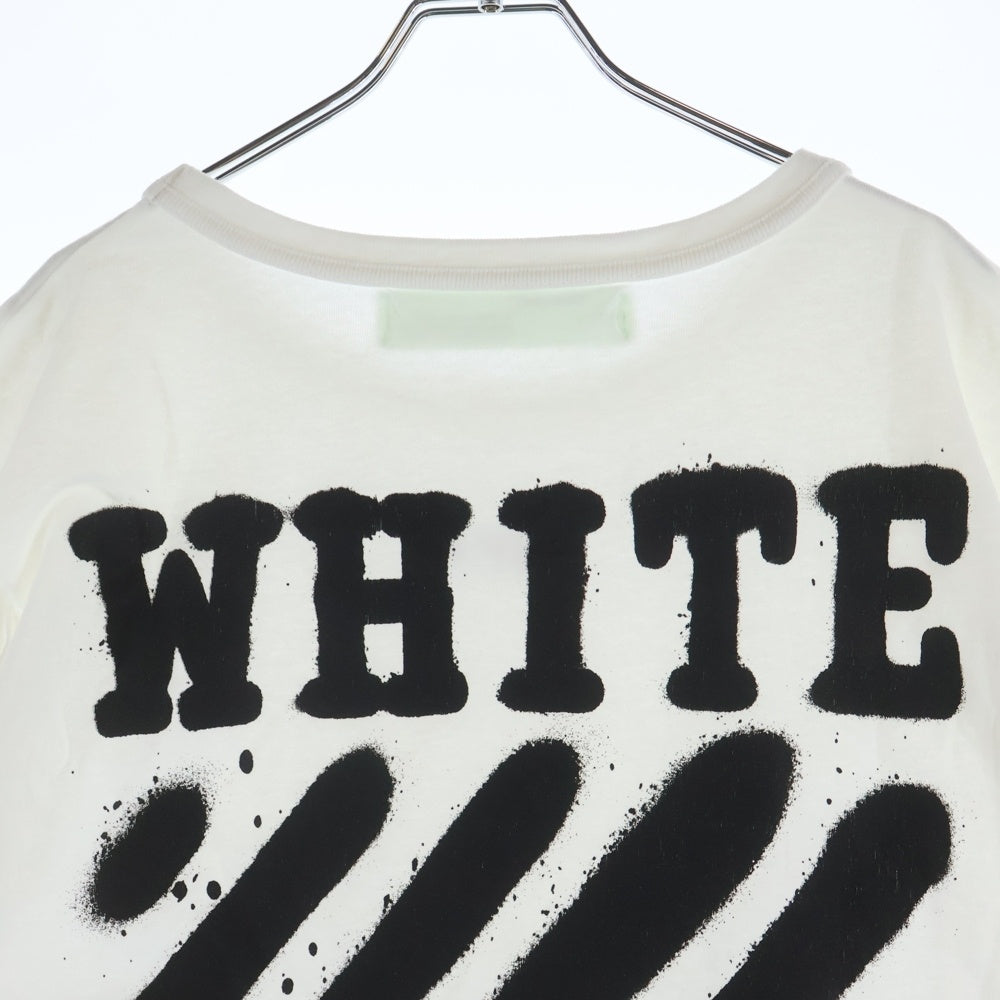 OFF-WHITE(オフホワイト) ロゴプリント クルーネック 半袖Tシャツ カットソー ホワイト