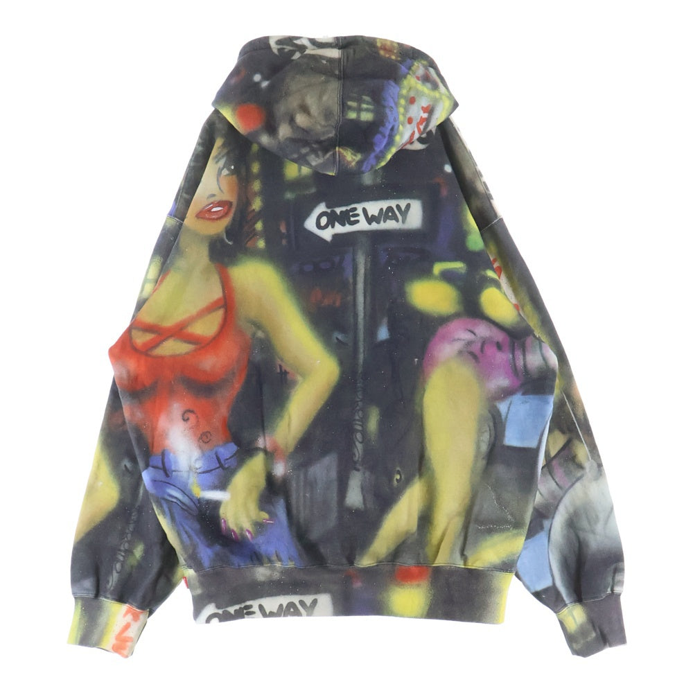 SUPREME(シュプリーム) 21AW ×LADY PINK Hooded Sweatshirt レディーピンク グラフィックプリント 総柄プルオーバースウェットパーカー マルチカラー