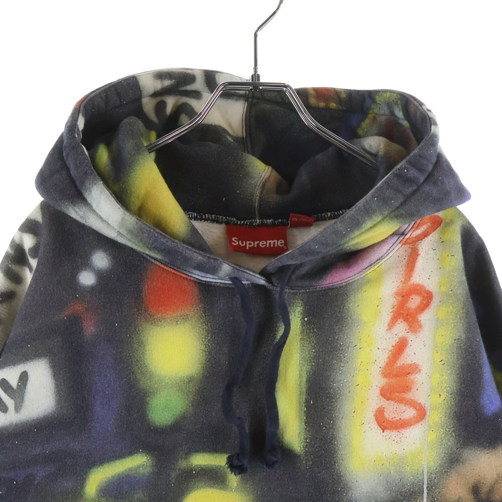 SUPREME(シュプリーム) 21AW ×LADY PINK Hooded Sweatshirt レディーピンク グラフィックプリント 総柄プルオーバースウェットパーカー マルチカラー