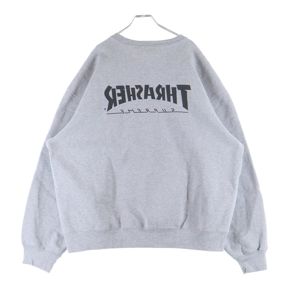 SUPREME(シュプリーム) 24AW ×Thrasher Crewneck スラッシャー フォトプリント クルーネック スウェットトレーナー グレー