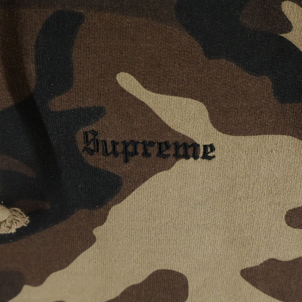 SUPREME(シュプリーム) Lakshmi Zip Up Hooded Sweatshirt ラクシュミー 刺繍 迷彩 ジップアップ スウェットフーディ ブラウン