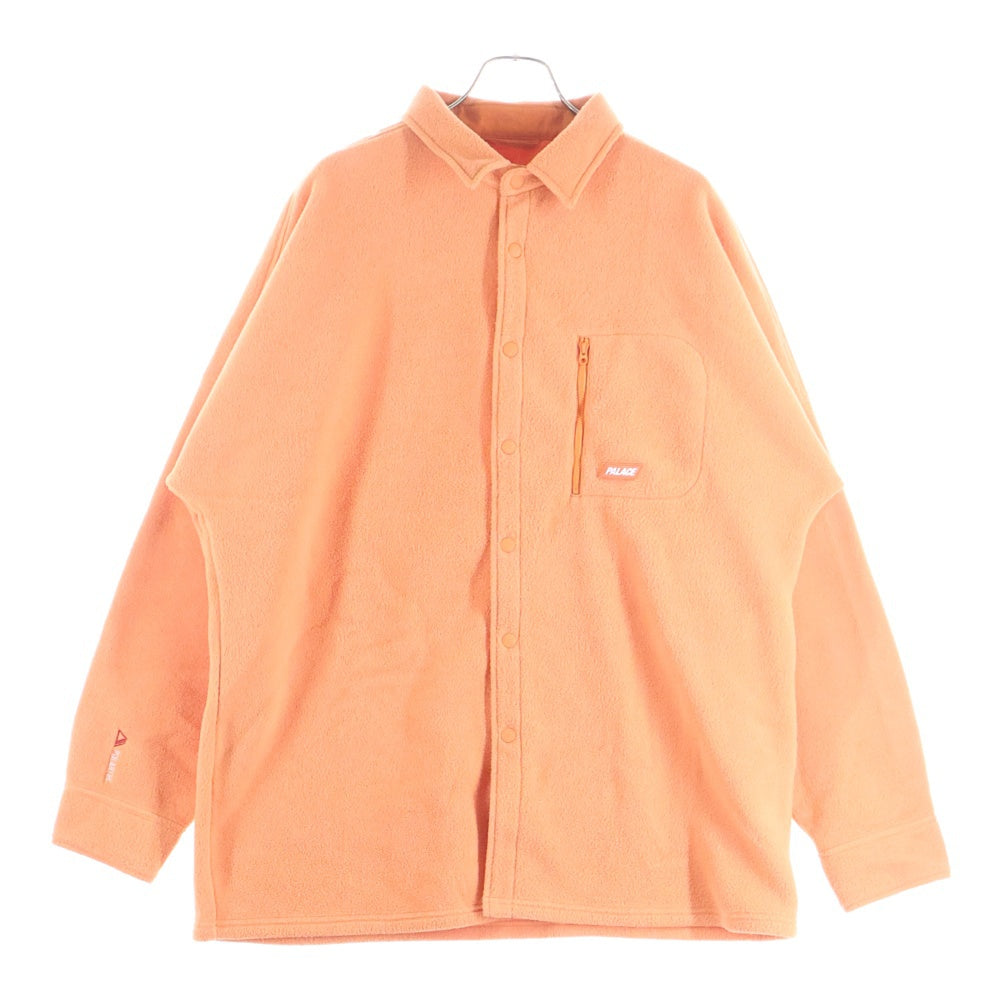 Palace Skateboards(パレススケートボーズ) 20AW POLARTEC LAZER SHIRT ポーラーテック フロントボタン フリースシャツ ジャケット オレンジ