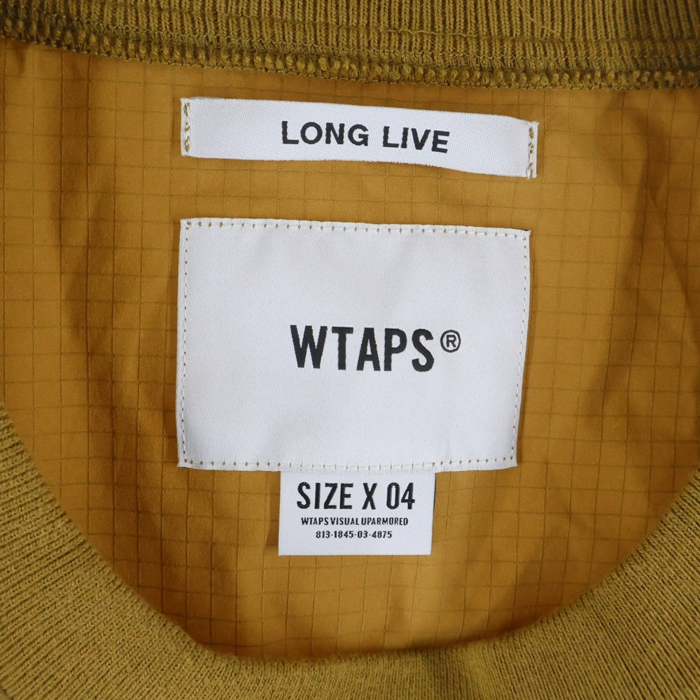 WTAPS(ダブルタップス) 22SS SMOCK/LS/POLY.RIPSTOP スモック リップストップ ナイロン クルーネック ロングスリーブナイロンTシャツ カットソー ブラウン 221BRDT-SHM04