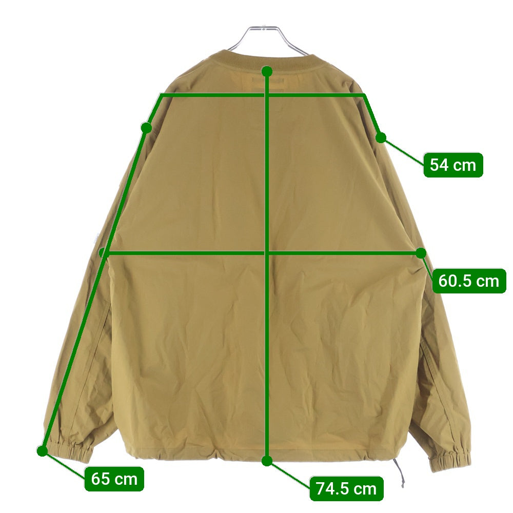 WTAPS(ダブルタップス) 22SS SMOCK/LS/POLY.RIPSTOP スモック リップストップ ナイロン クルーネック ロングスリーブナイロンTシャツ カットソー ブラウン 221BRDT-SHM04