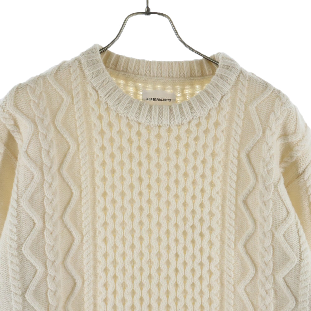 NORSE PROJECTS(ノースプロジェクツ) ローゲージクルーネックウールニットセーター アイボリー N45-0341