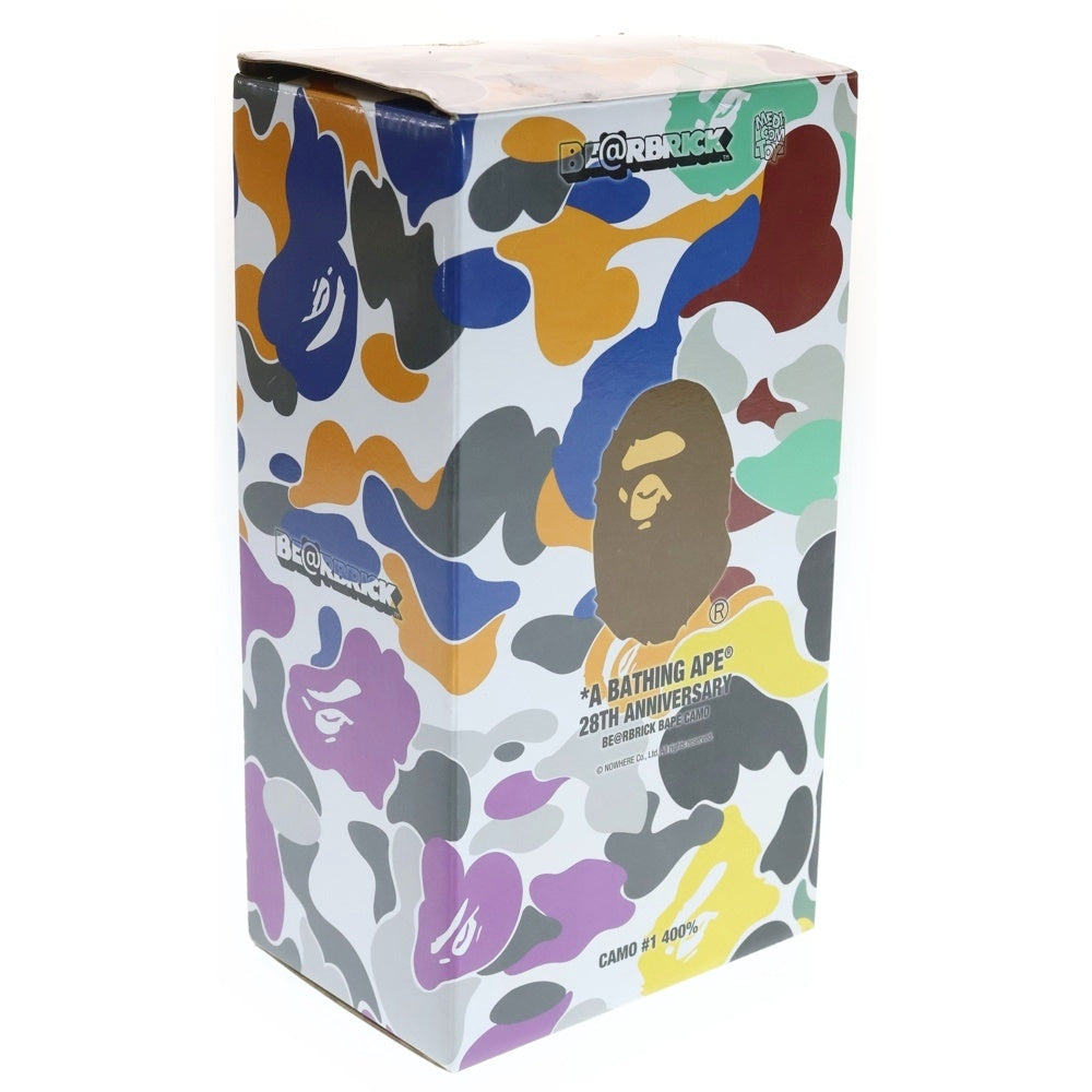 A BATHING APE(アベイシングエイプ) BE@RBRICK BAPE CAMO 28TH ANNIVERSARY MULTI 400% ベアブリック アベイシングエイプ 28周年 アニバーサリー フィギュア マルチ