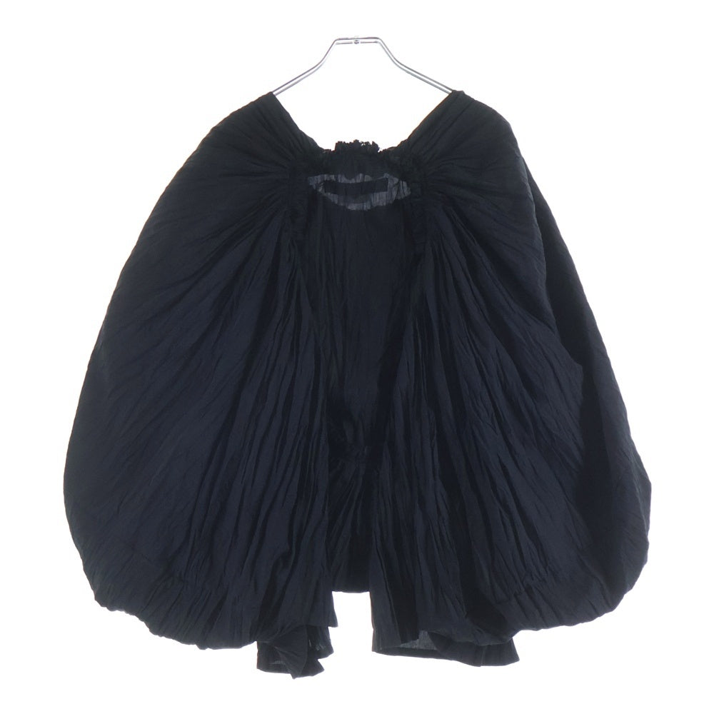 JUNYA WATANABE COMME des GARCONS(ジュンヤワタナベ コムデギャルソン) 08SS 変形 プリーツ加工 カットオフ バルーン プルオーバー シャツ ブラウス ブラック レディース JA-B044