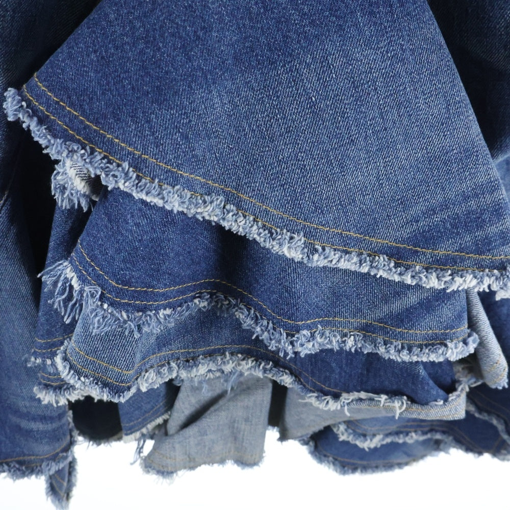 JUNYA WATANABE COMME des GARCONS(ジュンヤワタナベ コムデギャルソン) 09SS 再構築 変形 デニム マーメイド フレア ロングスカート インディゴ レディース JC-S006