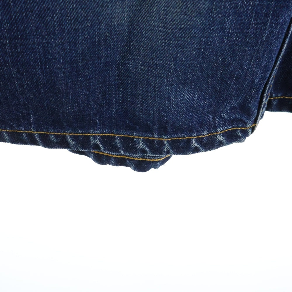 JUNYA WATANABE COMME des GARCONS(ジュンヤワタナベ コムデギャルソン) 09AW 再構築 変形 デニム ロング フレア プリーツ スカート インディゴ レディース JZ-S202