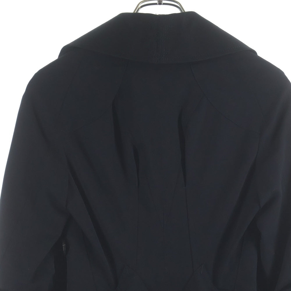 COMME des GARCONS(コムデギャルソン) 05AW 裏地デザインロング トレンチコート JQ-J010 ブラック レディース