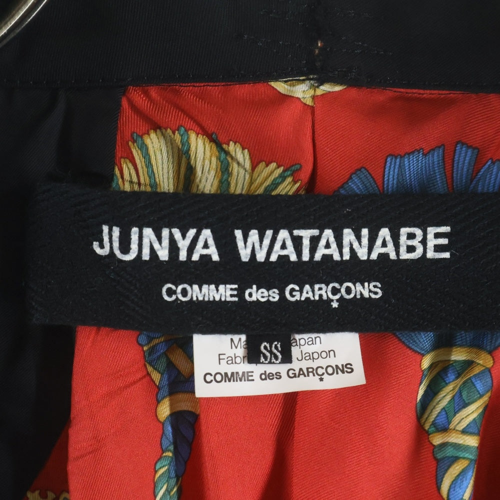 COMME des GARCONS(コムデギャルソン) 05AW 裏地デザインロング トレンチコート JQ-J010 ブラック レディース