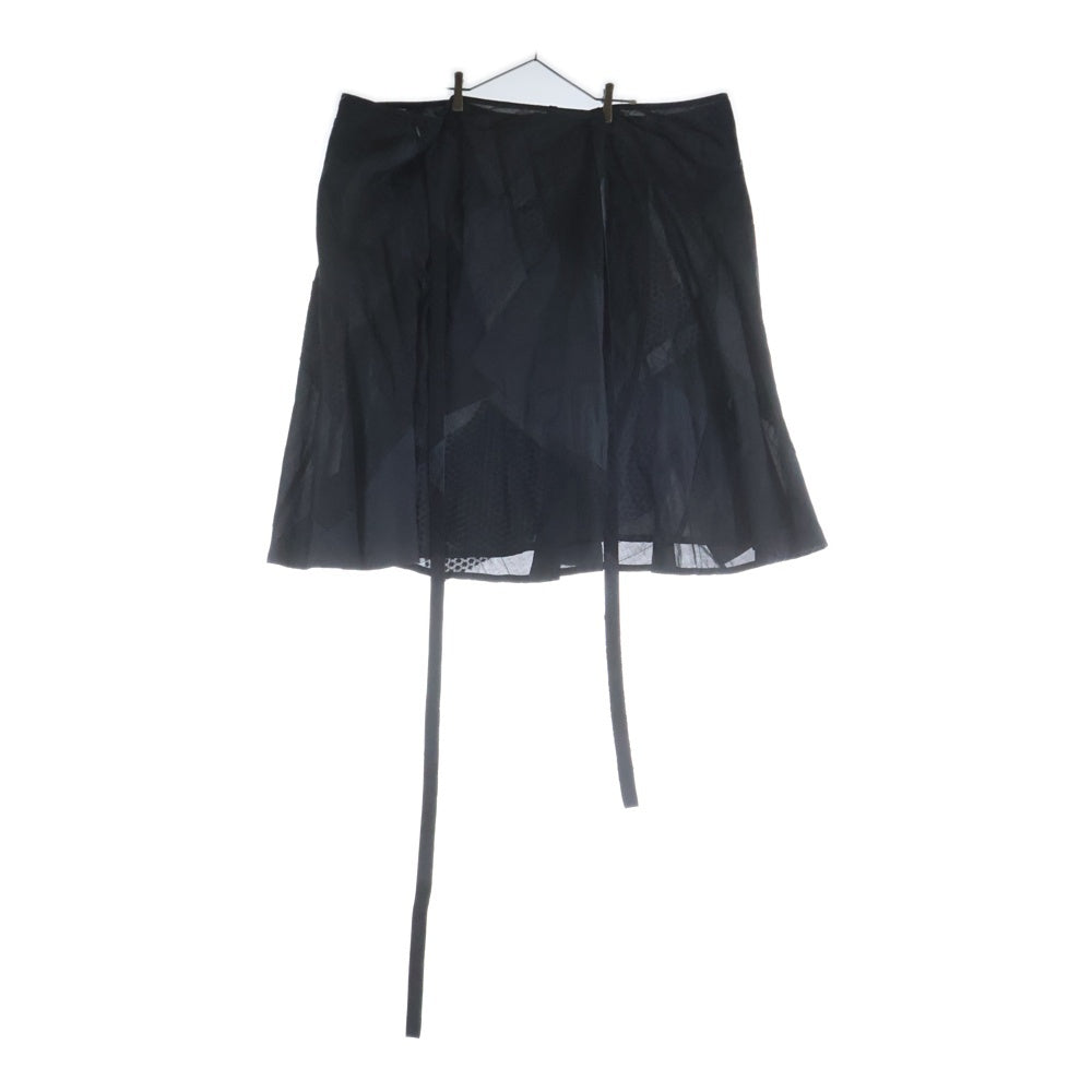 COMME des GARCONS(コムデギャルソン) 異素材パッチワークロングスカート ブラック レディース TO-S052