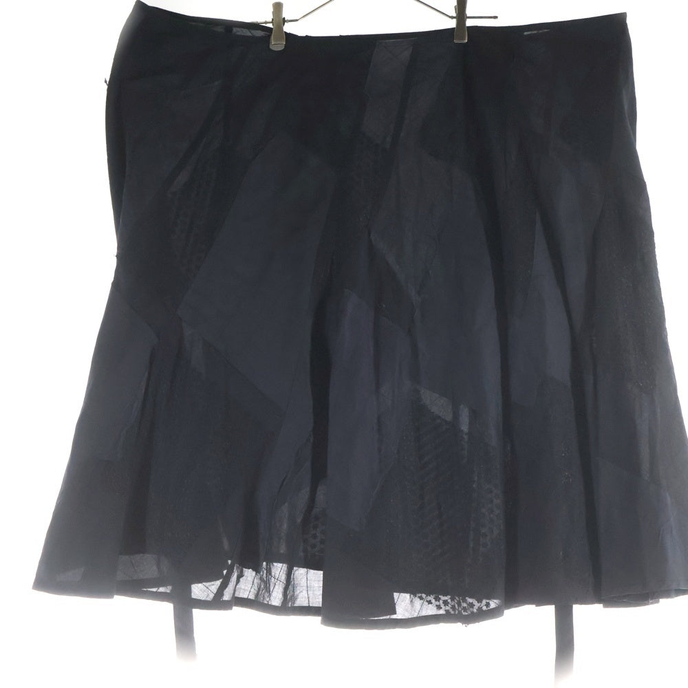 COMME des GARCONS(コムデギャルソン) 異素材パッチワークロングスカート ブラック レディース TO-S052