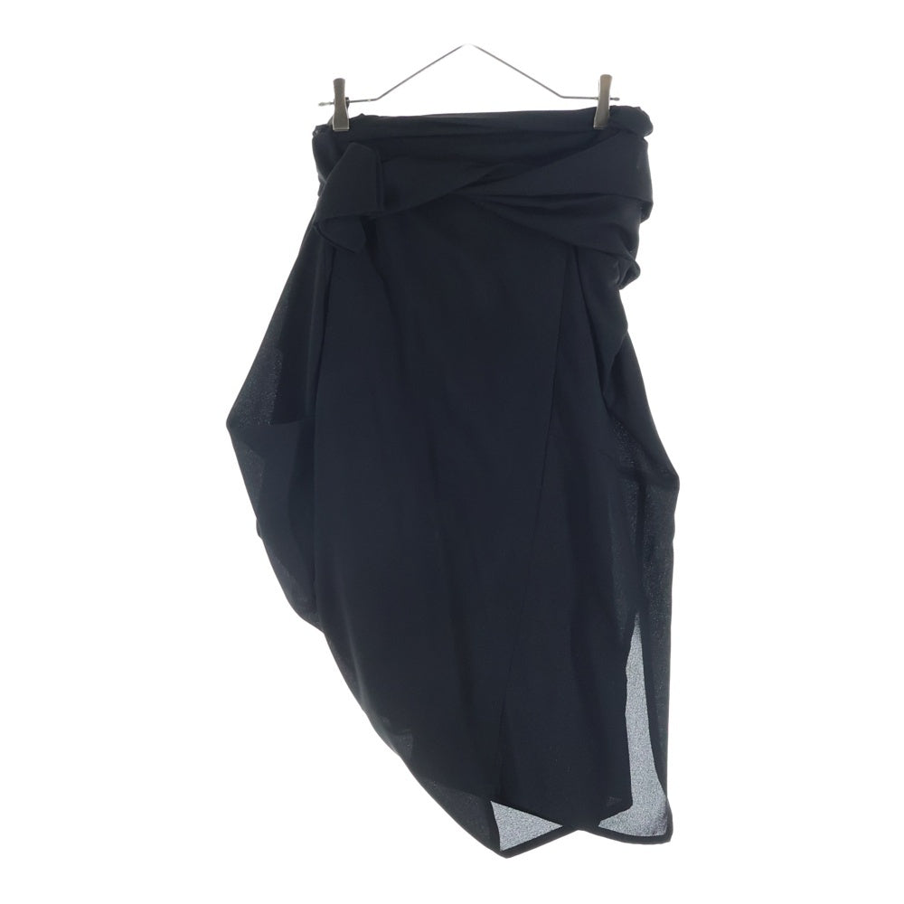 JUNYA WATANABE COMME des GARCONS(ジュンヤワタナベ コムデギャルソン) 09AW 変形 アシンメトリー ドレープ トップス スカート セット ブラック レディース JD-B017/JD-S014