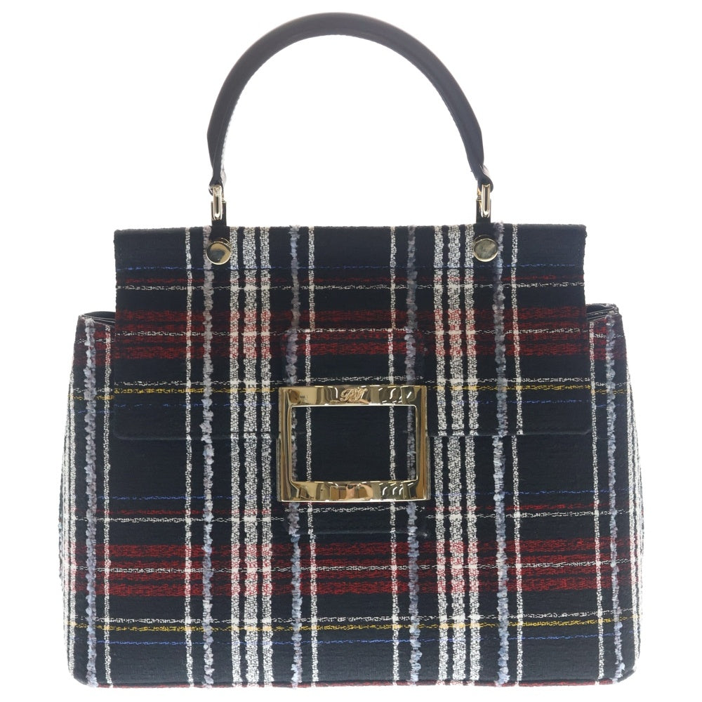 Roger Vivier(ロジェヴィヴィエ) ヴィヴ カバ チェック 2WAYショルダーバッグ マルチ レディース