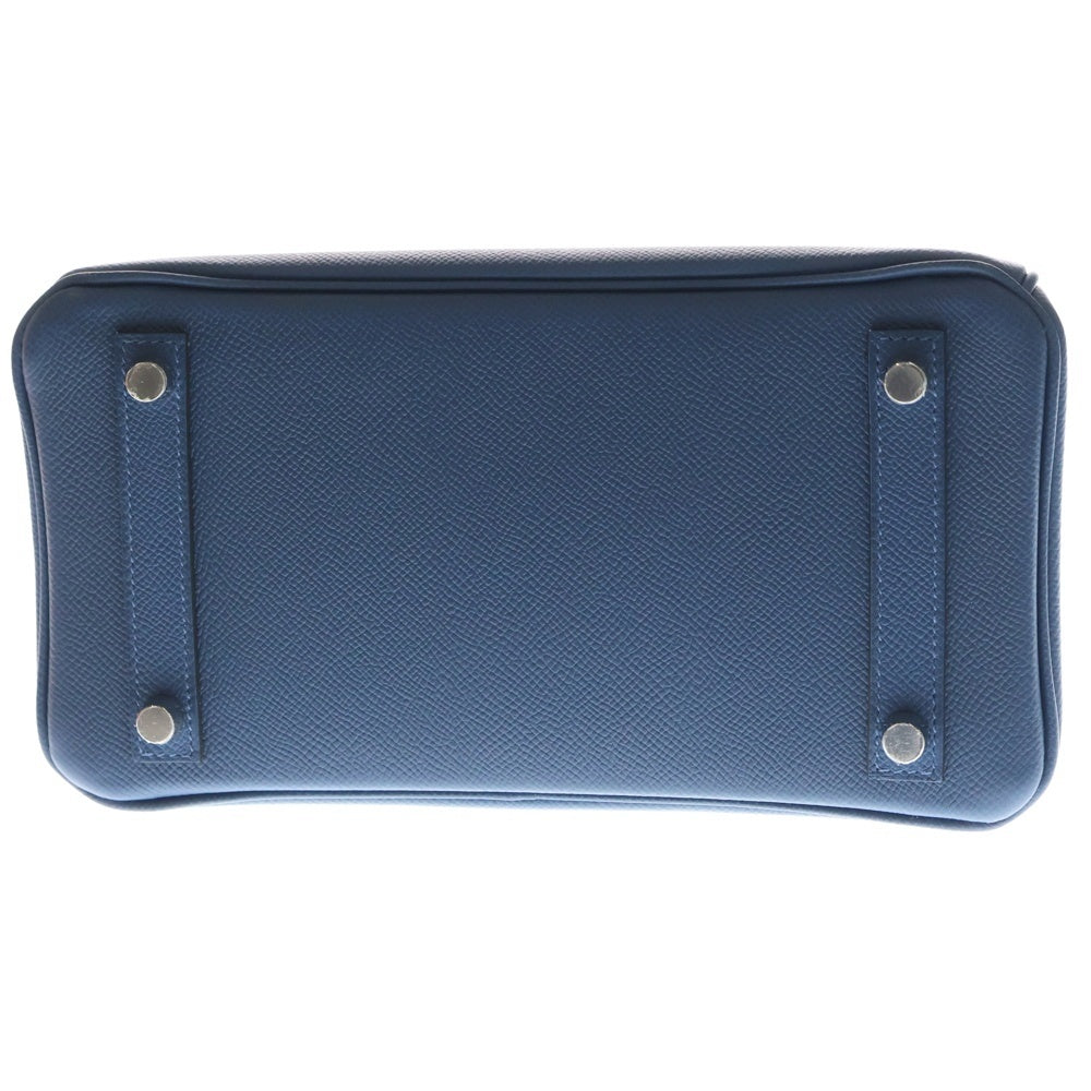 HERMES(エルメス) バーキン25 ヴォーエプソン トリコロール ディープブルー×ブルーイドラ×ブラック K刻印 シルバー金具 ハンドバッグ