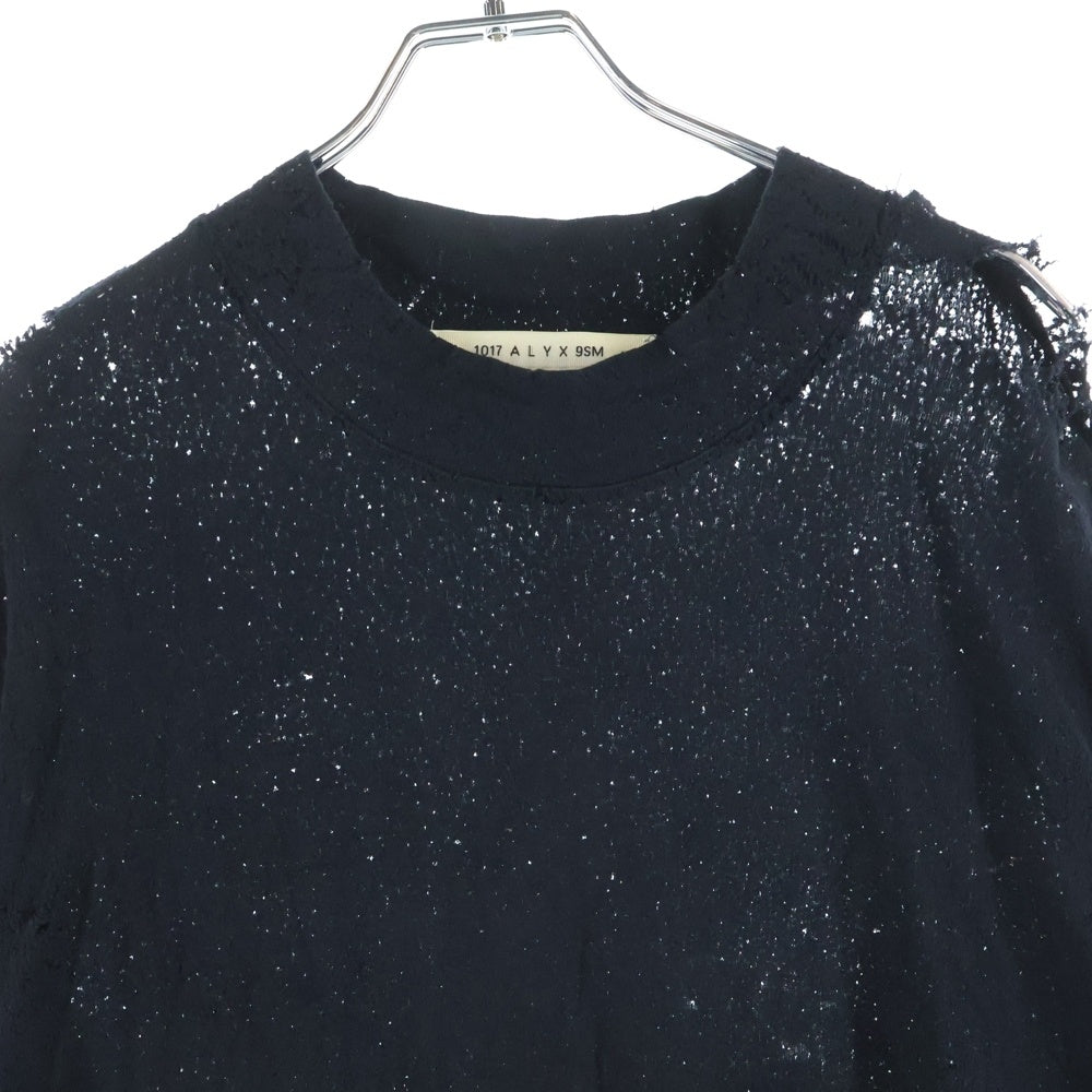 1017 ALYX 9SM(アリクス) ダメージ加工半袖Tシャツ ブラック