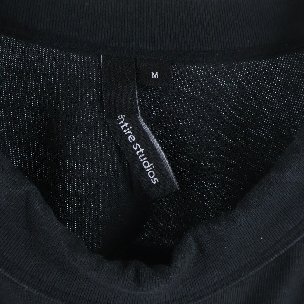 entire studios(エンタイア スタジオ) HEAVY LONG SLEEVE TEE 長袖Tシャツ ブラック ES2486 PO0170