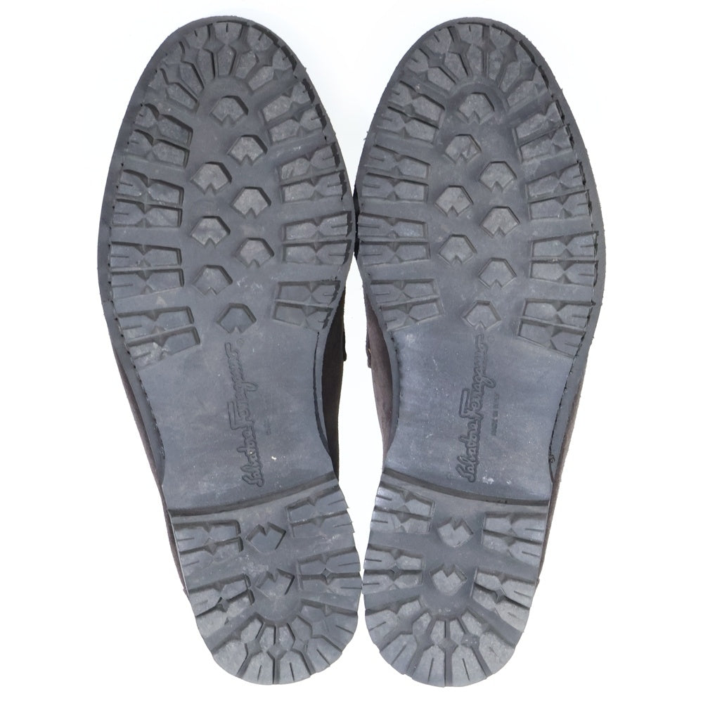 FERRAGAMO(フェラガモ) ガンチーニビット スウェード ローファー ブラウン レディース