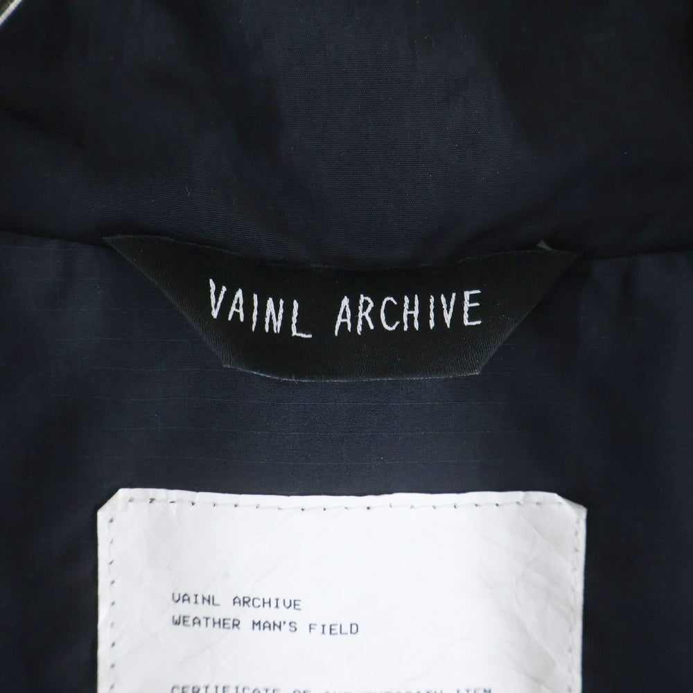 VAINL ARCHIVE(バイナルアーカイブ) スタンドカラーラグランスリーブナイロンブルゾン ジャケット ブラック VAH002