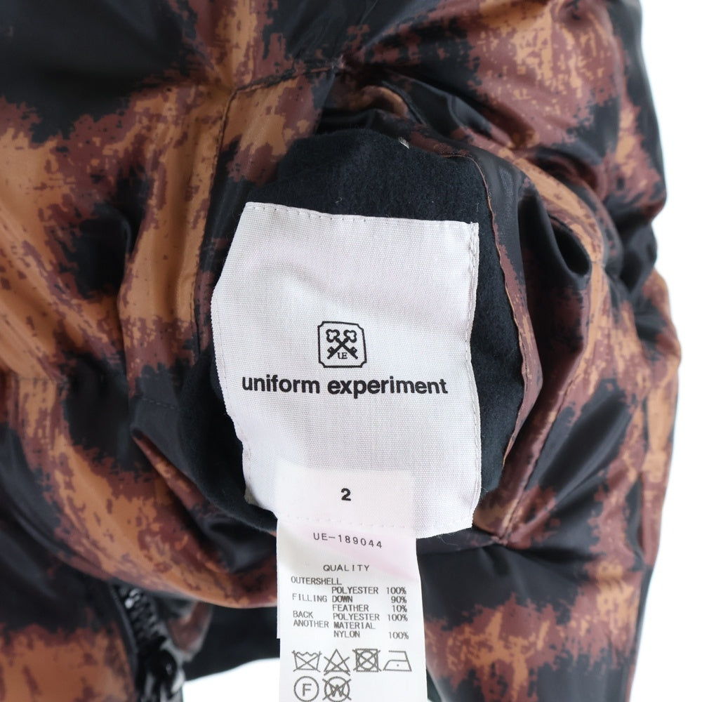 UNIFORM EXPERIMENT(ユニフォームエクスペリメント) 18AW リバーシブルダウンベスト ブラック/ブラウン UE-189044