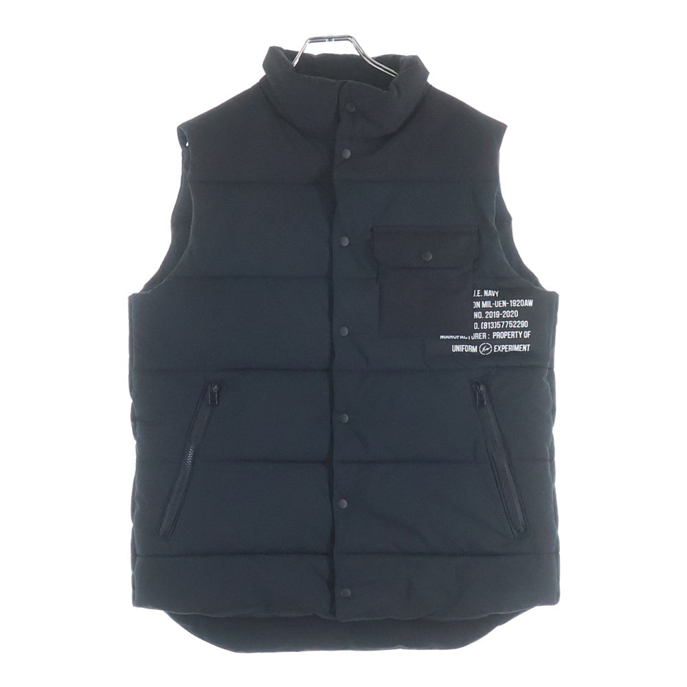 UNIFORM EXPERIMENT(ユニフォームエクスペリメント) 19AW PADDED VEST ダウン ベストUE-192018 ブラック
