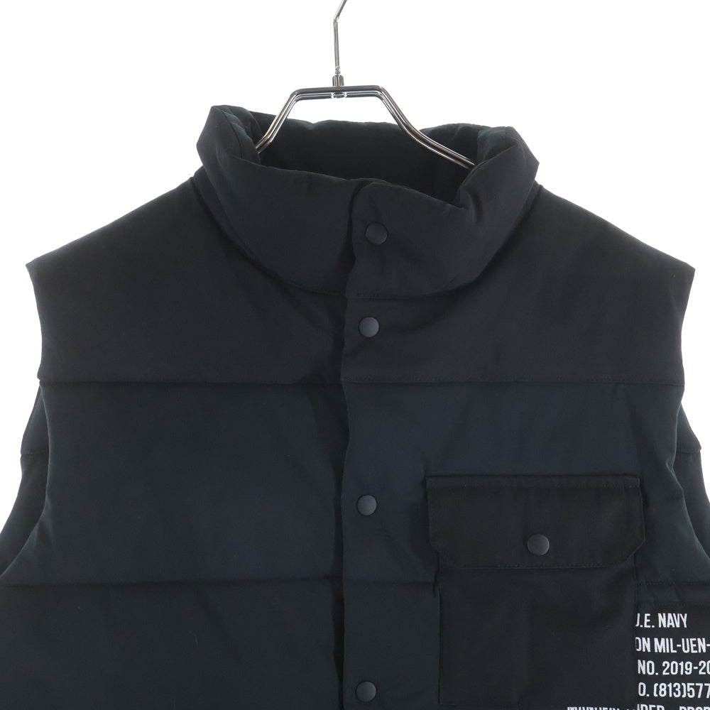 UNIFORM EXPERIMENT(ユニフォームエクスペリメント) 19AW PADDED VEST ダウン ベストUE-192018 ブラック