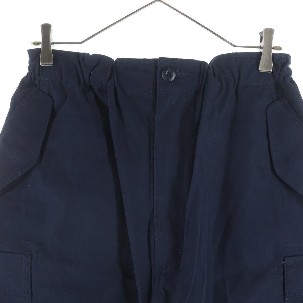 BLACK COMME des GARCONS(ブラックコムデギャルソン) 22SS 綿リップストップ ハーフ ショートパンツ ショーツ ネイビー WI-P022