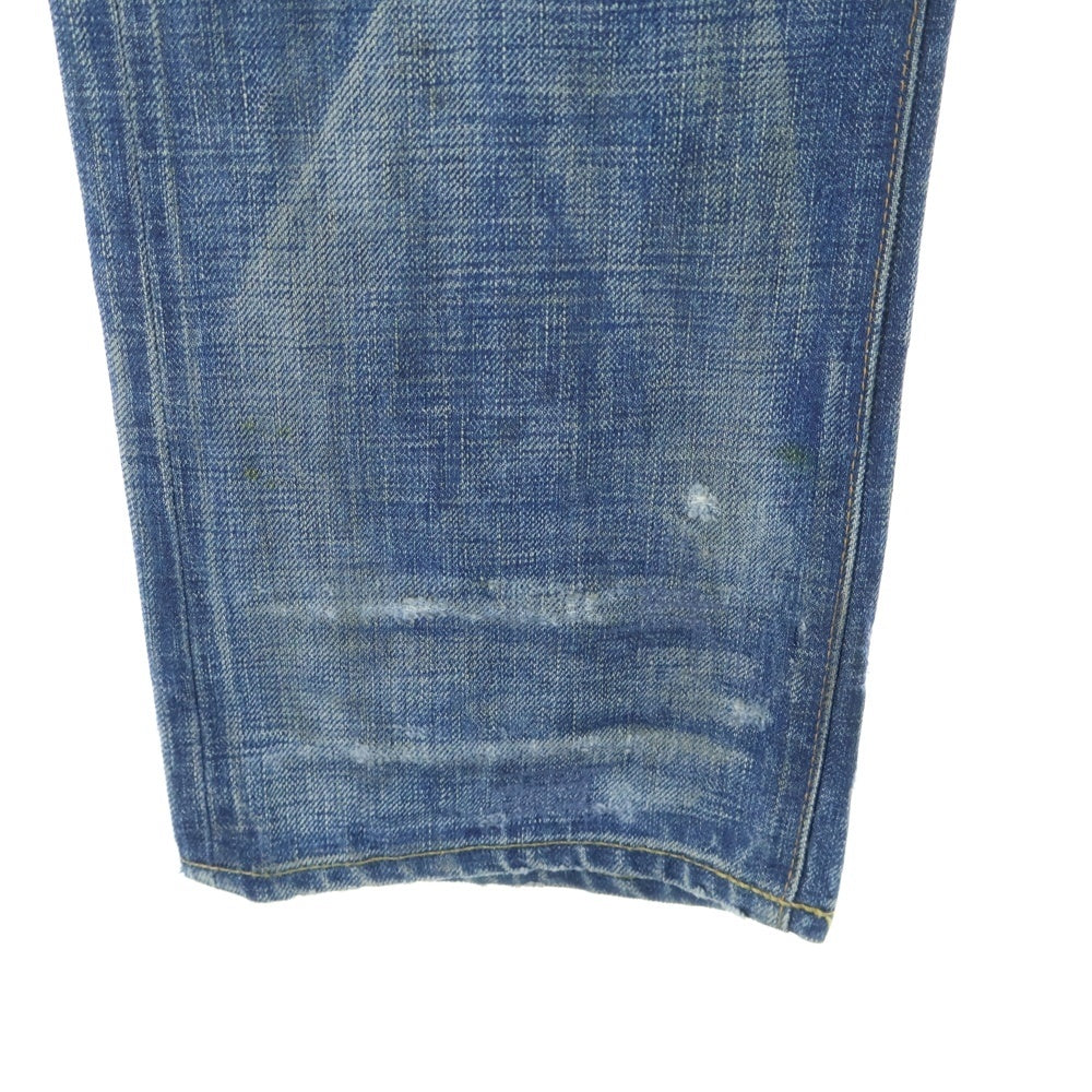 RRL(ダブルアールエル) リペア加工 ストレートデニムパンツ ジーンズ インディゴ