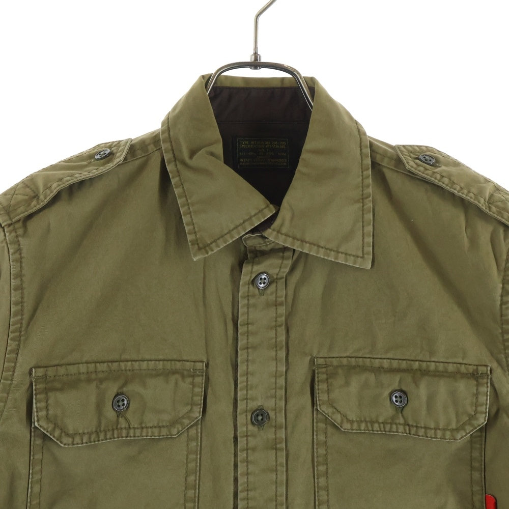 WTAPS(ダブルタップス) ワッペン付ミリタリーシャツジャケット カーキ 131LTDT-SHM02
