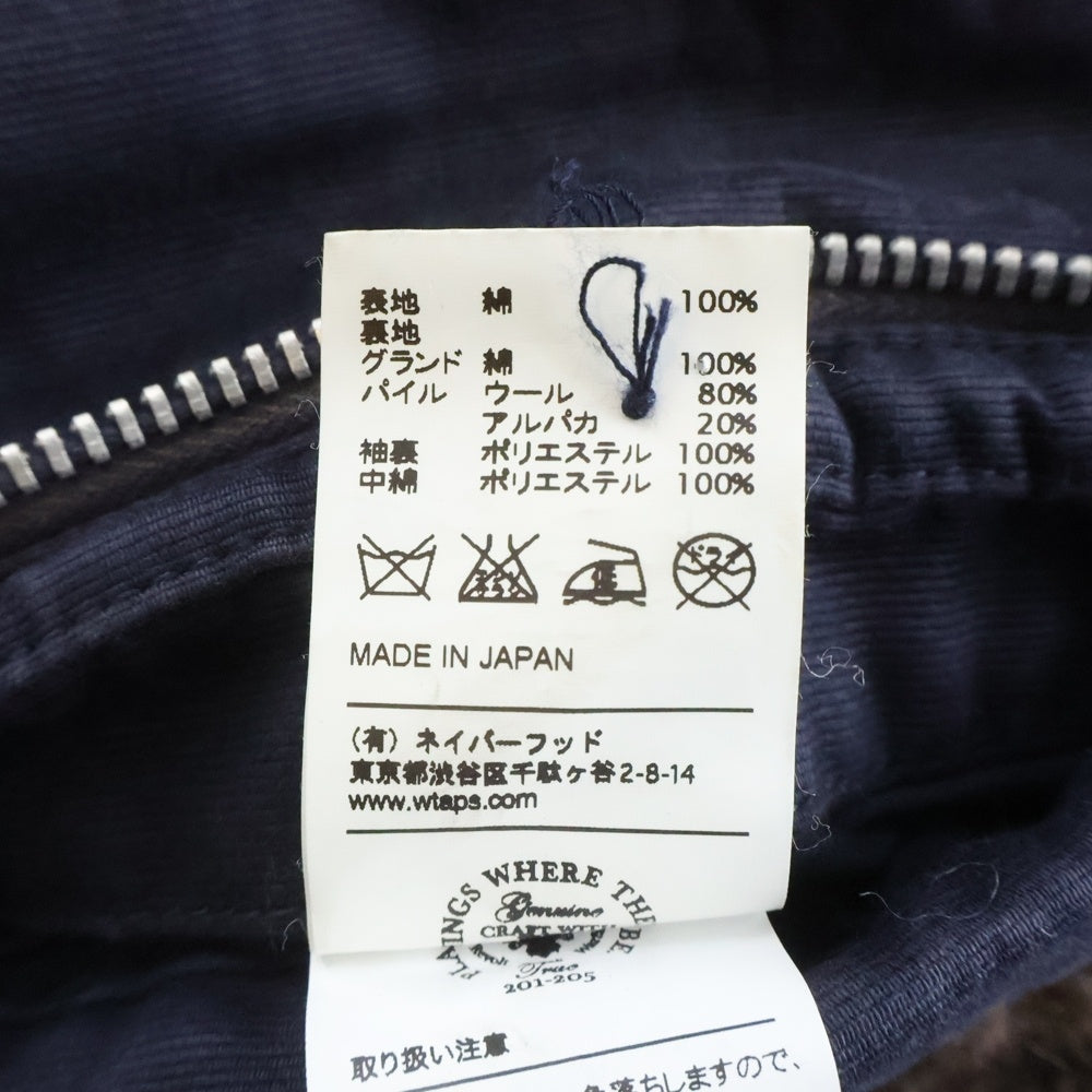 WTAPS(ダブルタップス) 襟ボアデッキジャケット ネイビー 122GWDT-JKM02