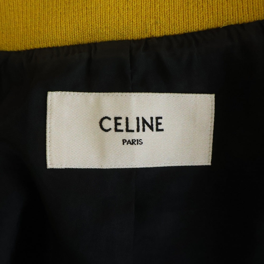 CELINE(セリーヌ) THE DANCING KID TEDDY JACKET バックロゴ テディジャケット ブルゾン イエロー 2V87C851C