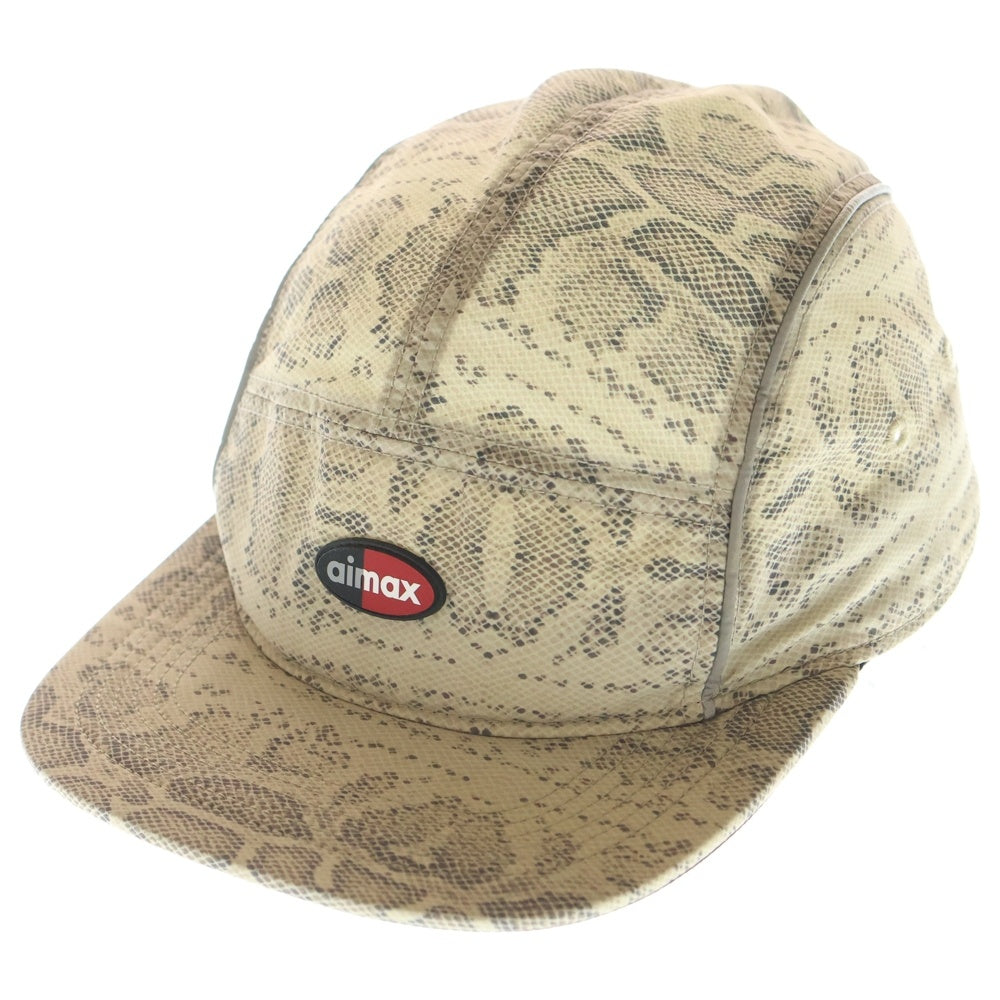 SUPREME(シュプリーム) ×Nike AirMax Running Hat パイソン柄キャンプキャップ ベージュ