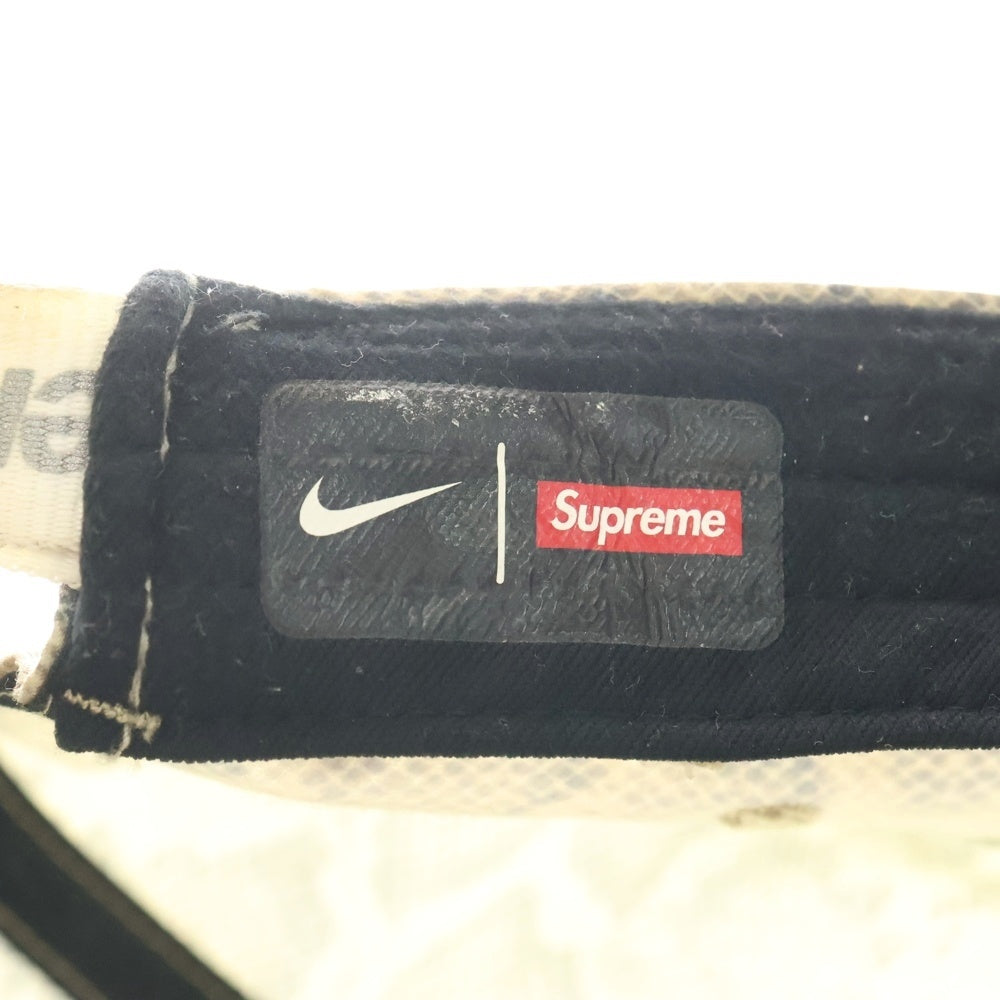 SUPREME(シュプリーム) ×Nike AirMax Running Hat パイソン柄キャンプキャップ ベージュ
