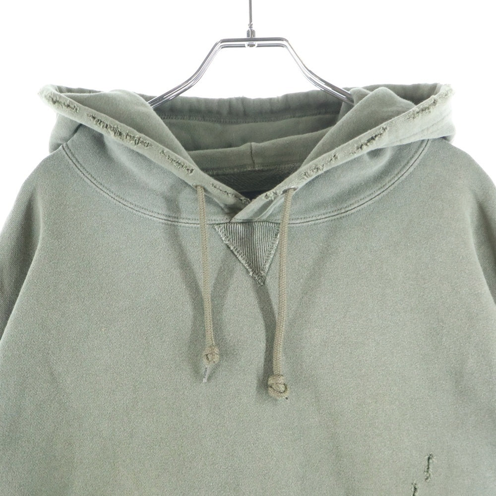 NEIGHBORHOOD(ネイバーフッド) 23SS DAMAGE SWEATPARKA LS ダメージ加工 スウェットパーカ プルオーバーパーカー フーデッド スウェットシャツ カーキ 231OKNH-CSM02