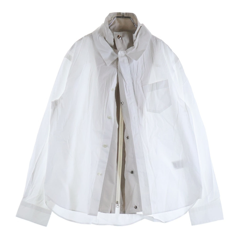 Sacai(サカイ) 25SS Poplin Shirt ポプリンシャツ ホワイト 25-03778M