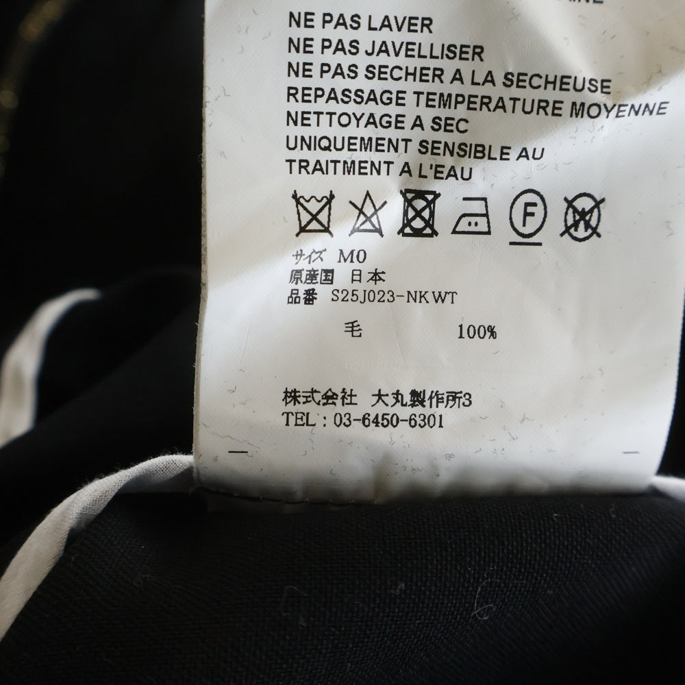 OVERCOAT(オーバーコート) 25SS Zip-up Blouson ジップブルゾン S25J023-NKWT ブラック