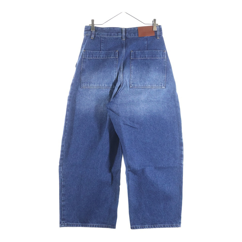 STUDIO NICHOLSON(スタジオニコルソン) WIDE CROP PANT ワイドクロップドデニムパンツ インディゴ 52-10-751013