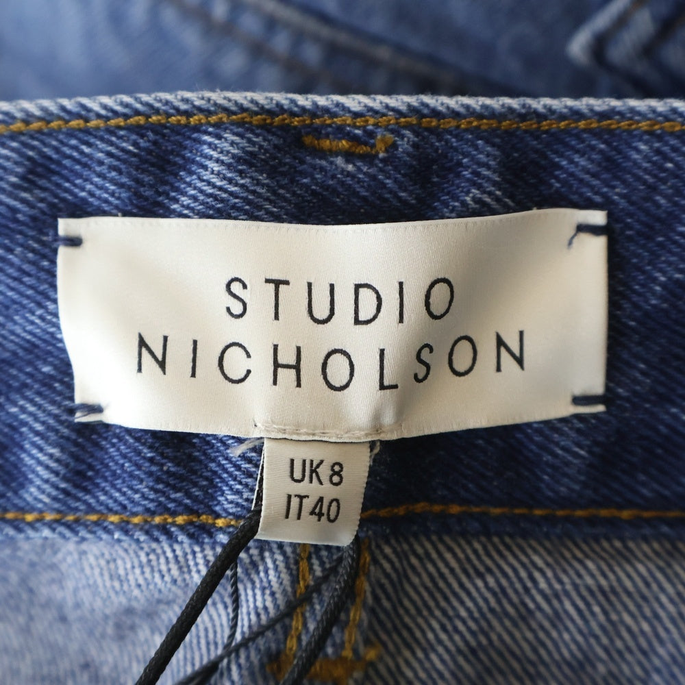 STUDIO NICHOLSON(スタジオニコルソン) WIDE CROP PANT ワイドクロップドデニムパンツ インディゴ 52-10-751013