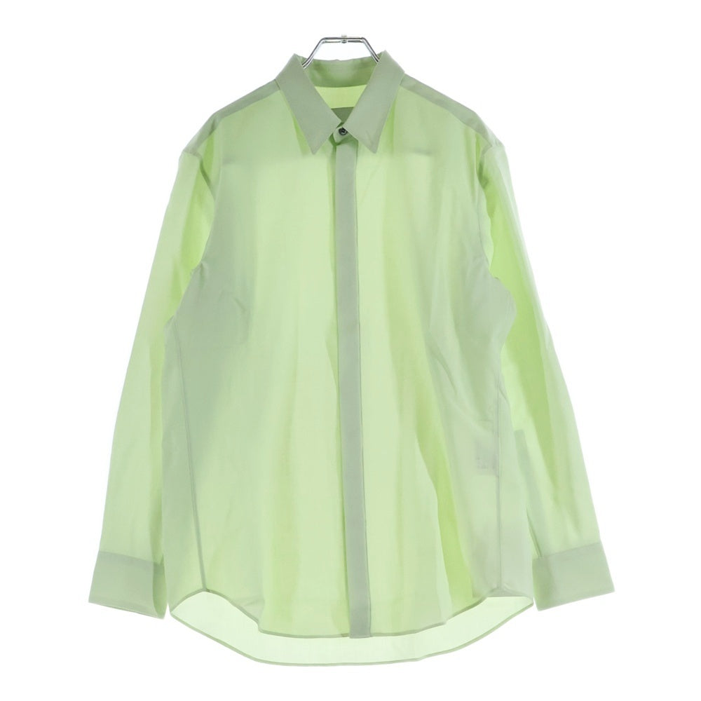 OVERCOAT(オーバーコート) 長袖ウールシャツ ライトグリーン 23T01-NKWS