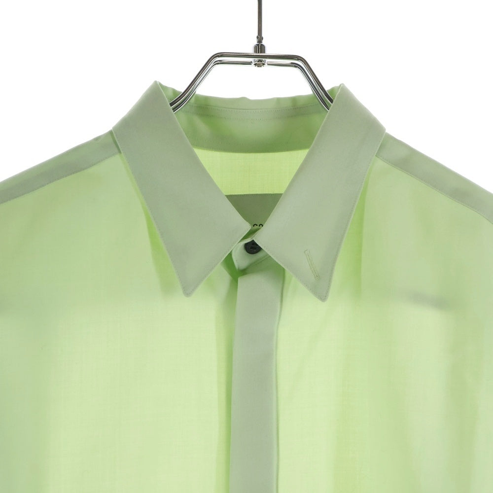 OVERCOAT(オーバーコート) 長袖ウールシャツ ライトグリーン 23T01-NKWS