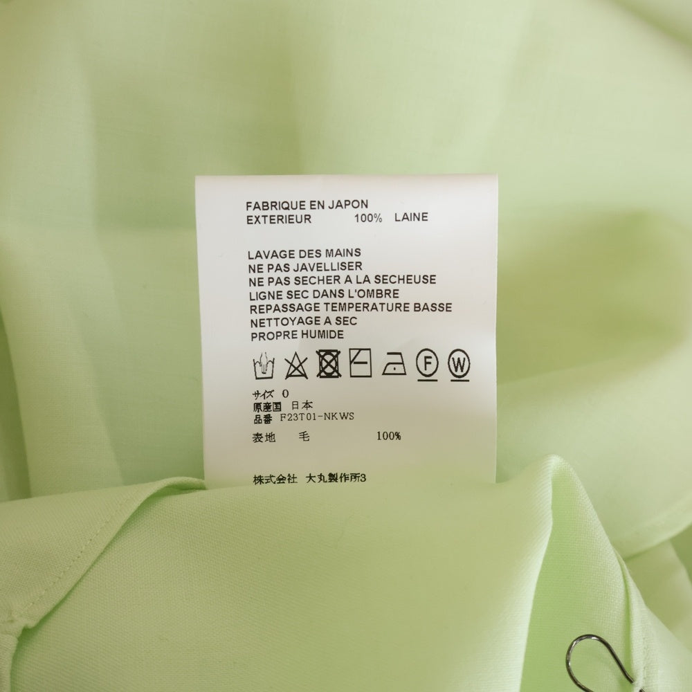 OVERCOAT(オーバーコート) 長袖ウールシャツ ライトグリーン 23T01-NKWS