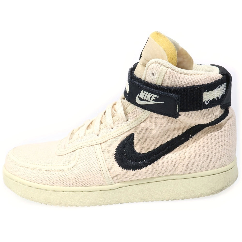 NIKE(ナイキ) ×STUSSY バンダル ハイカットスニーカー ベージュ US8.5/26.5 DX5425-200